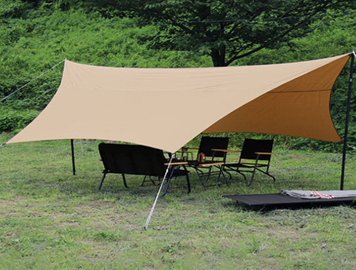 Polyester and cotton canopy tent outdoors