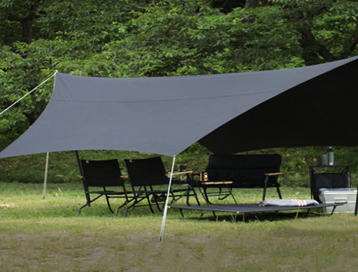 Polyester and cotton canopy tent outdoors