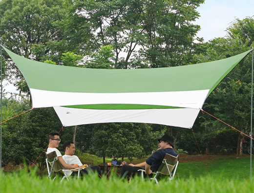 Waterproof sun shield butterfly-shaped hexagonal awning