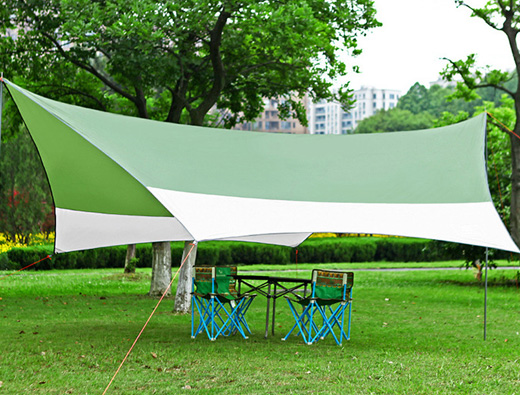 Waterproof sun shield butterfly-shaped hexagonal awning