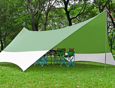 Waterproof sun shield butterfly-shaped hexagonal awning